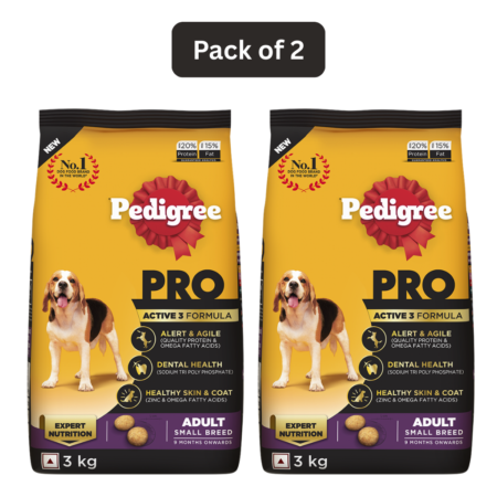 Pedigree Pro Adult Small Breed | Pack of 2 | 3 kg