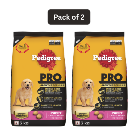 Pedigree Pro Puppy Large Breed | Pack of 2 | 3 kg x 2