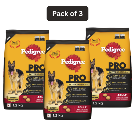 Pedigree Pro Adult Large Breed | Pack of 3 | 1.2 kg x 3