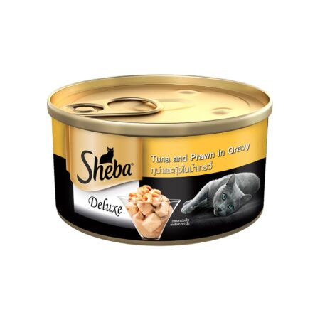 Sheba Adult Wet Cat Food | Tuna & Prawn in Gravy | 85 gm