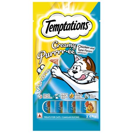 Temptations Creamy Purrrrr-ee Cat Treat Chicken & Tuna Flavor | 48 gm