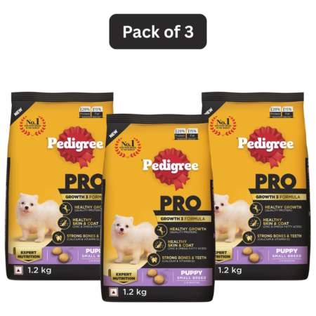 Pedigree Pro Puppy Small Breed | Pack of 3 | 1.2 kg
