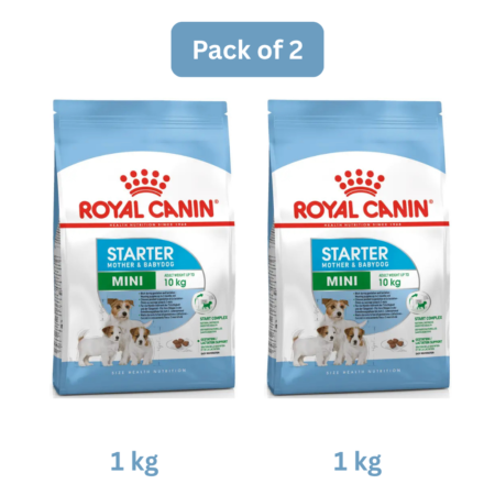 Royal Canin Mini Starter Mother & Puppy Dry Dog Food 1 Kg | Pack Of 2