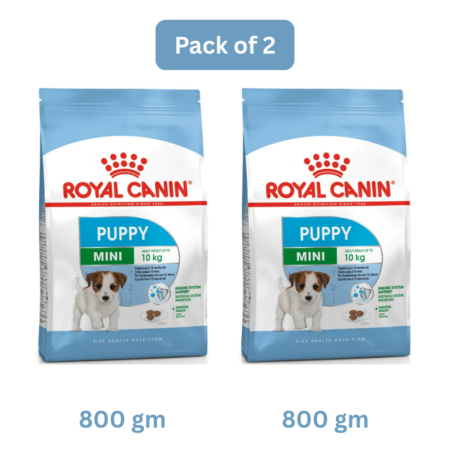 Royal Canin Mini Puppy Dry Dog Food 800 Gm | Pack Of 2