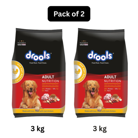 Drools Chicken And Egg Adult Dog Dry Food 3 Kg | Pack Of 2