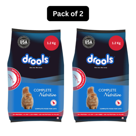 Drools Adult Tuna & Salmon Dry Cat Food 1.2 Kg | Pack Of 2