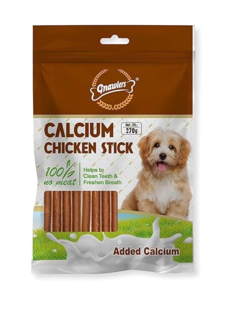 Gnawlers Calcium Chicken Stick Dog Treat | 270 Gm