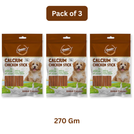Gnawlers Calcium Chicken Stick Dog Treat | Pack Of 3 | 270 Gm *3