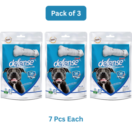 Gnawlers Defence Dent Dental Care Chew Bones Dog Treat | Pack Of 3 | 7 Pcs *3