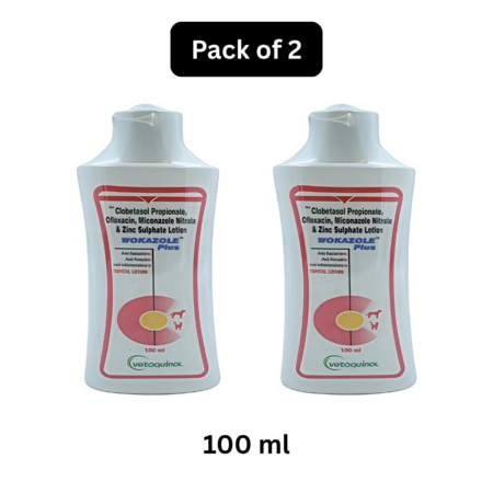 Vetoquinol Wokazole Plus Lotion | 100 Ml | Pack Of 2